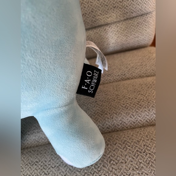 Fao Schwarz Baby Elephant Plush Blue Pink Stuffed Animal Floppy Ears 2018 15" - Picture 6 of 8